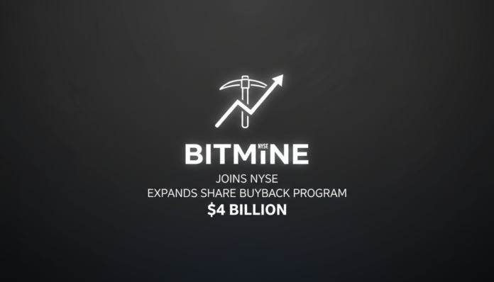 Bitmine Joins NYSE, Expands Share Buyback Program to $4 Billion