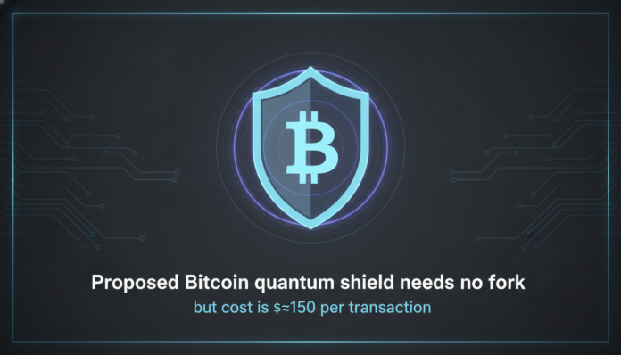 Proposed Bitcoin quantum shield needs no fork, but cost is ~$150 per transaction