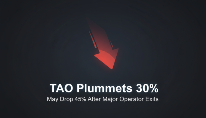 TAO Plummets 30%, May Drop 45% After Major Operator Exits