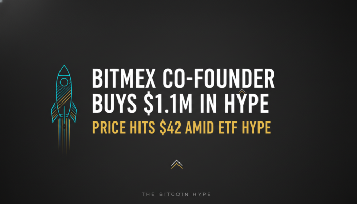 BitMEX Co-founder Buys $1.1M in HYPE as Price Hits $42 Amid ETF Hype
