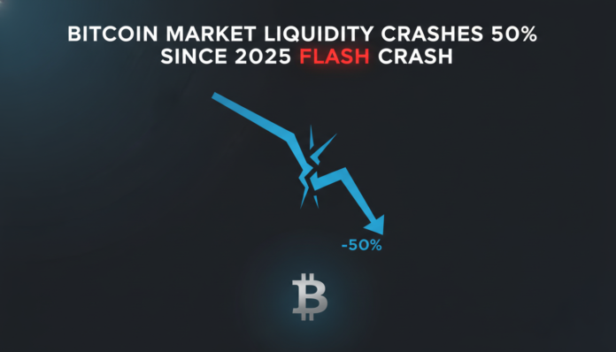 Bitcoin Market Liquidity Crashes 50% Since 2025 Flash Crash