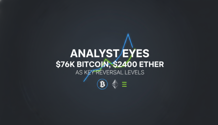 Analyst Eyes $76K Bitcoin, $2400 Ether as Key Reversal Levels