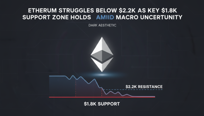 Ethereum Struggles Below $2.2k as Key $1.8k Support Zone Holds Amid Macro Uncertainty
