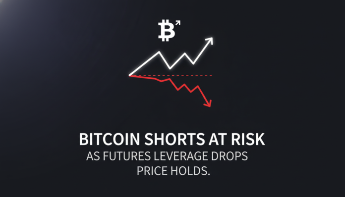 Bitcoin Shorts at Risk as Futures Leverage Drops, Price Holds