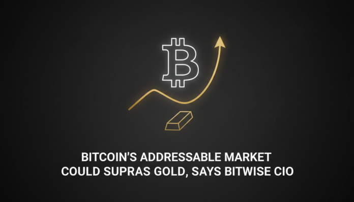 Bitcoin's Addressable Market Could Surpass Gold, Says Bitwise CIO