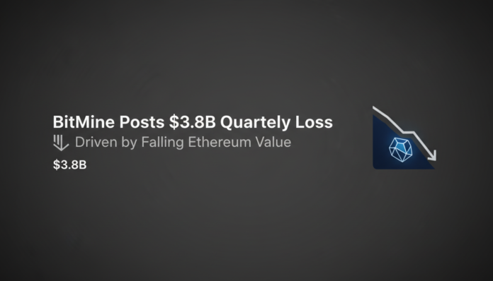 BitMine Posts $3.8B Quarterly Loss Driven by Falling Ethereum Value