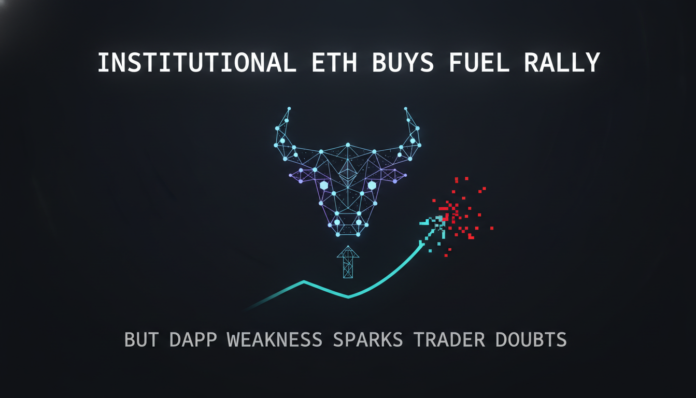 Institutional ETH Buys Fuel Rally, But DApp Weakness Sparks Trader Doubts