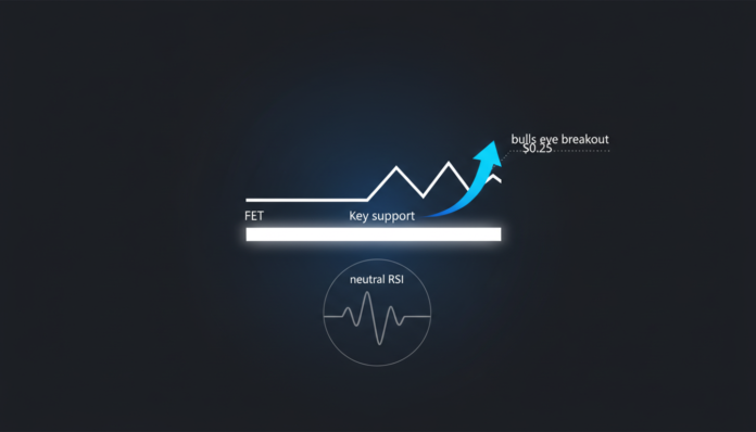 FET Stabilizes at Key Support, Bulls Eye $0.25 Breakout Despite Neutral RSI