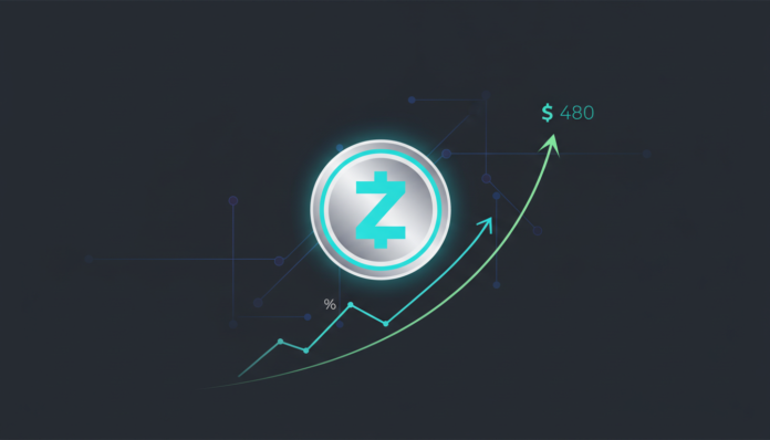 Zcash (ZEC) Rallies 8% Weekly, Analysts Target $480 Amid Bullish Momentum