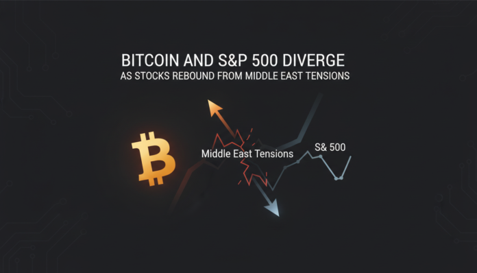 Bitcoin and S&P 500 Diverge as Stocks Rebound From Middle East Tensions