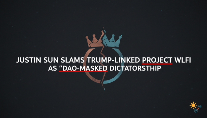 Justin Sun Slams Trump-Linked Project WLFI as 