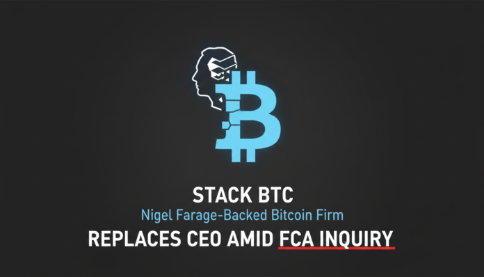 Nigel Farage-Backed Bitcoin Firm Stack BTC Replaces CEO Amid FCA Inquiry Call