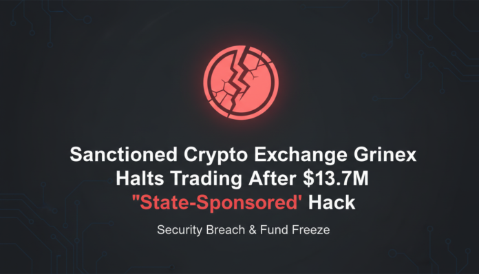 Sanctioned Crypto Exchange Grinex Halts Trading After $13.7M 'State-Sponsored' Hack