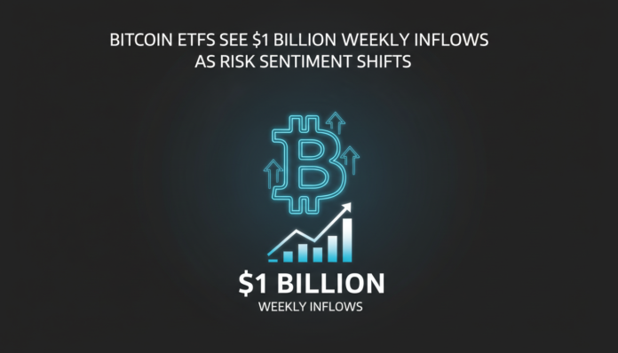Bitcoin ETFs See $1 Billion Weekly Inflows as Risk Sentiment Shifts