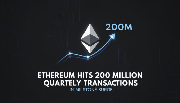 Ethereum Hits 200 Million Quarterly Transactions in Milestone Surge