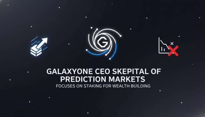 GalaxyOne CEO Skeptical of Prediction Markets, Focuses on Staking for Wealth Building