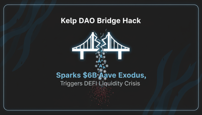Kelp DAO Bridge Hack Sparks $6B Aave Exodus, Triggers DeFi Liquidity Crisis
