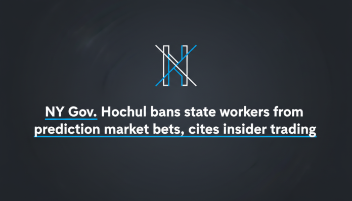 NY Gov. Hochul bans state workers from prediction market bets, cites insider trading