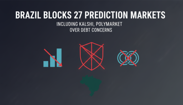Brazil Blocks 27 Prediction Markets Including Kalshi, Polymarket Over Debt Concerns