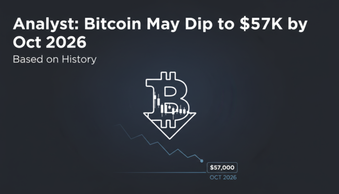Analyst: Bitcoin May Dip to $57K by Oct 2026 Based on History