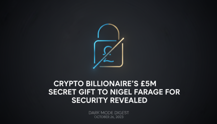 Crypto Billionaire's £5M Secret Gift to Nigel Farage for Security Revealed