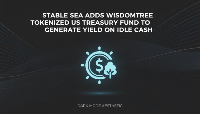 Stable Sea Adds WisdomTree Tokenized US Treasury Fund to Generate Yield on Idle Cash