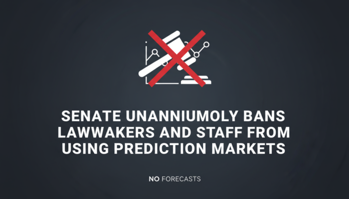Senate unanimously bans lawmakers and staff from using prediction markets