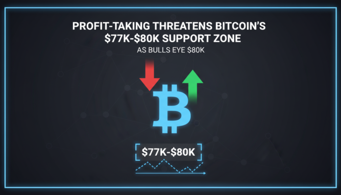 Profit-Taking Threatens Bitcoin's $77K-$80K Support Zone as Bulls Eye $80K
