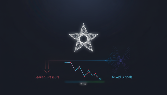 Stellar's XLM Tests $0.158 Support Amid Bearish Pressure, Mixed Signals