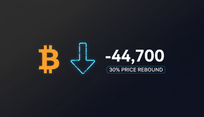 Bitcoin Demand Still Negative at -44,700 BTC Despite 30% Price Rebound
