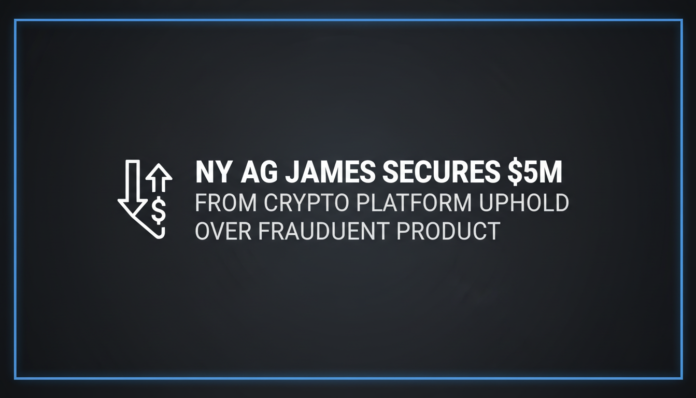 NY AG James Secures $5M from Crypto Platform Uphold Over Fraudulent Product