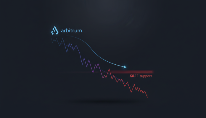 Arbitrum's ARB Nears Key $0.11 Support as Momentum Weakens, Risking Breakdown