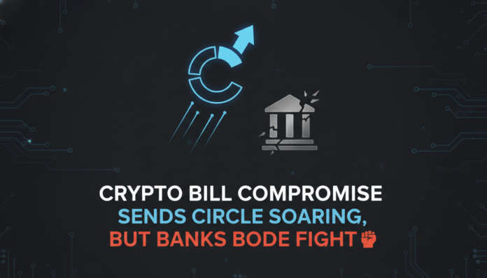 Crypto Bill Compromise Sends Circle Soaring, But Banks Bode Fight