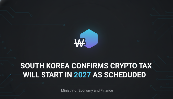 South Korea confirms crypto tax will start in 2027 as scheduled