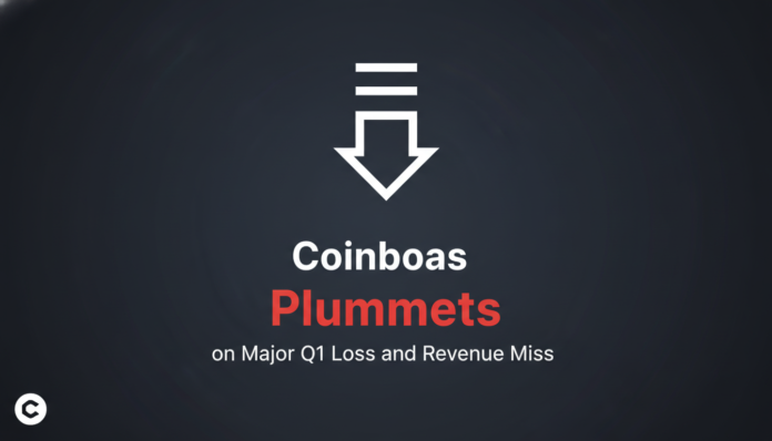 Coinbase Plummets on Major Q1 Loss and Revenue Miss