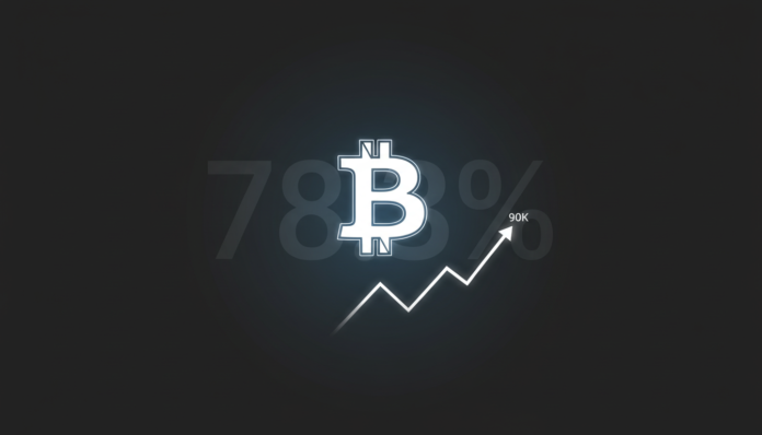 Bitcoin Long-Term Holders Now Control 78.3% Supply as Price Targets $90k Resistance
