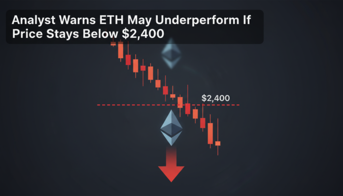 Analyst Warns ETH May Underperform If Price Stays Below $2,400