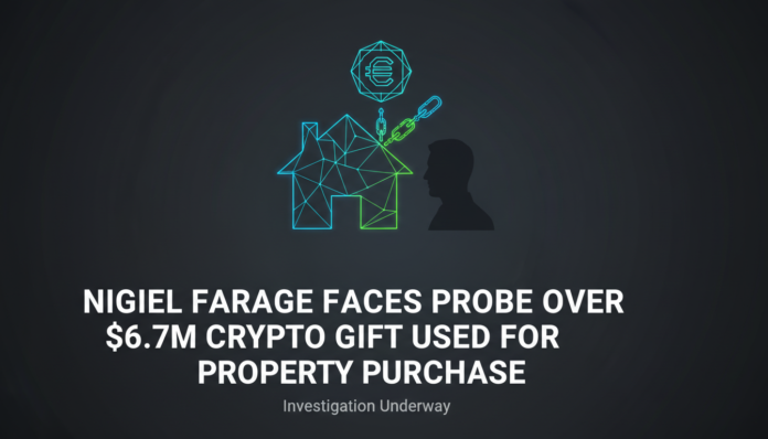 Nigel Farage Faces Probe Over $6.7M Crypto Gift Used for Property Purchase