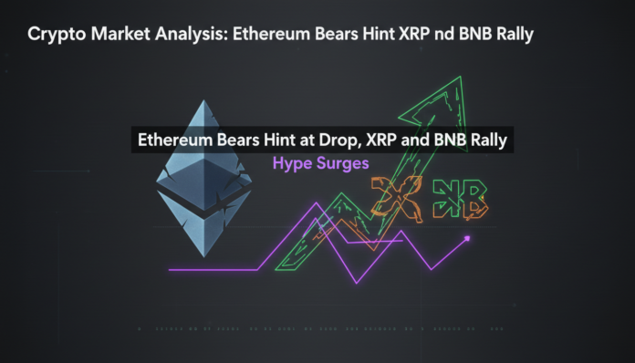 Crypto Market Analysis: Ethereum Bears Hint at Drop, XRP and BNB Rally, Hype Surges