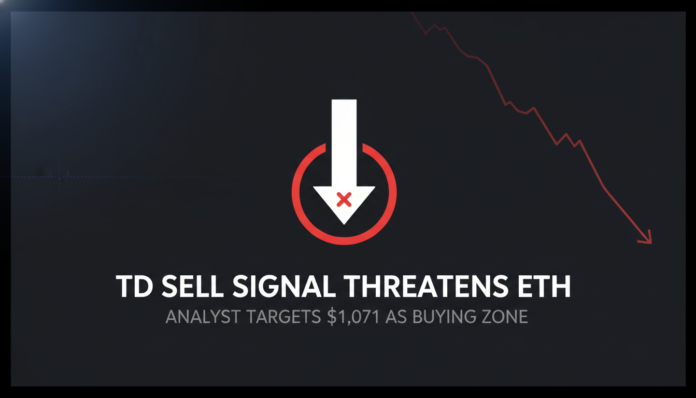 TD Sell Signal Threatens ETH: Analyst Targets $1,071 as Buying Zone