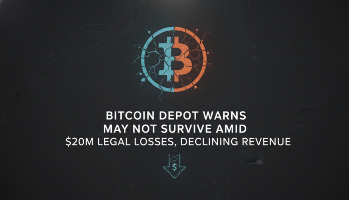 Bitcoin Depot Warns It May Not Survive Amid $20M Legal Losses, Declining Revenue