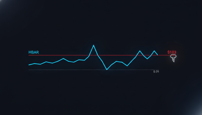 HBAR Price Consolidates Near $0.09, Key Resistance at $0.103