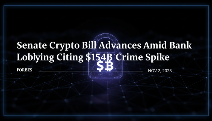 Senate Crypto Bill Advances Amid Bank Lobbying Citing $154B Crime Spike