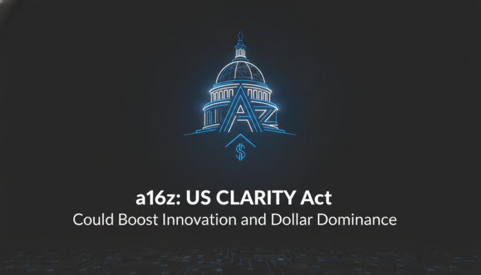 a16z: US CLARITY Act Could Boost Innovation and Dollar Dominance
