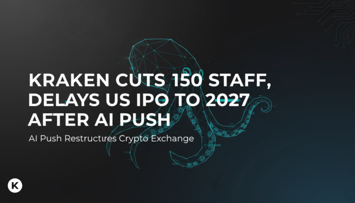 Kraken Cuts 150 Staff, Delays US IPO to 2027 After AI Push