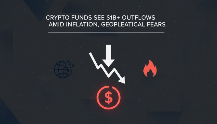 Crypto Funds See $1B+ Outflows Amid Inflation, Geopolitical Fears