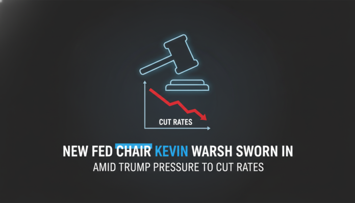 New Fed Chair Kevin Warsh Sworn In Amid Trump Pressure to Cut Rates
