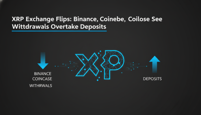 XRP Exchange Flips: Binance, Coinbase See Withdrawals Overtake Deposits