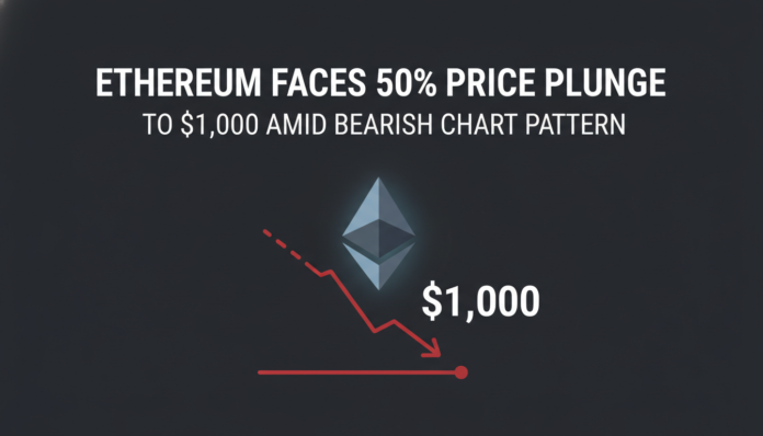 Ethereum Faces 50% Price Plunge to $1,000 Amid Bearish Chart Pattern