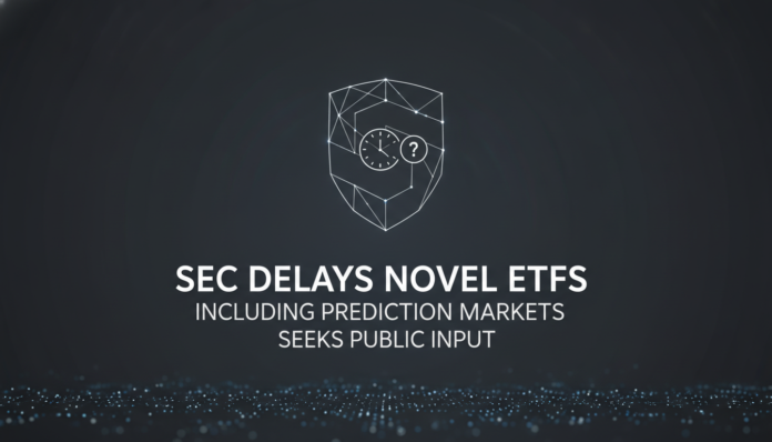 SEC Delays Novel ETFs Including Prediction Markets, Seeks Public Input